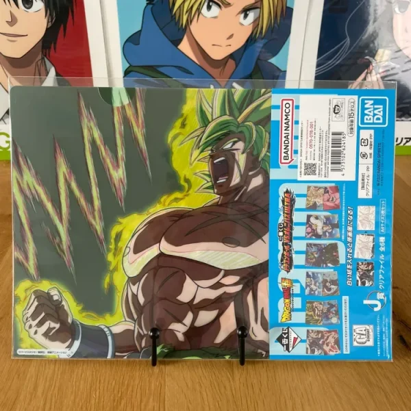 Dragon Ball - Lot of 2 clear files Son Goku SSJ Blue, Vegeta SSJ Blue, Broly Legendary SSJ Ichiban Kuji VS Omnibus Ultra