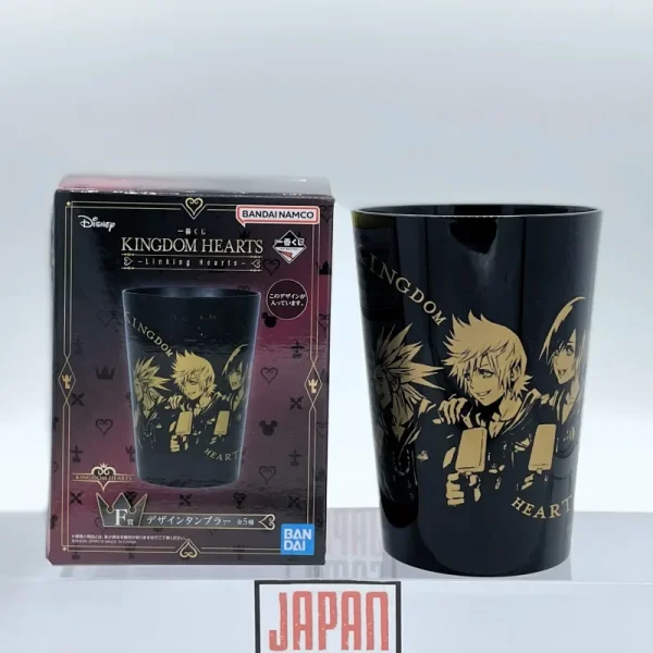 Kingdom Hearts - ICHIBAN KUJI - Linking Hearts Lot F Plastic Glass Axel, Roxas, Xion
