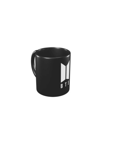 TAZA BTS NEGRA LOGO