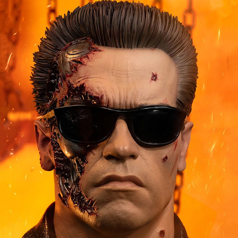 TERMINATOR 2 Réplique Masque T-800 Model 101 Battle Damaged PureArts