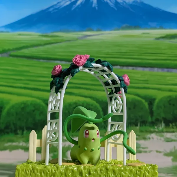 Re-Ment Pokémon - Germignon / Chikorita - Pokémon Garden (Lire description)