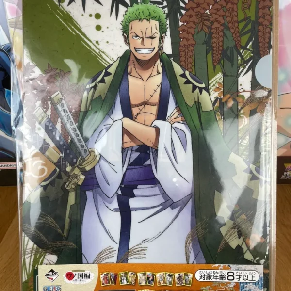 One Piece – Set de 2 Clear Files A4 Zoro & O-Kiku – Ichiban Kuji Wano Zenkoku-hen Daiichimaku