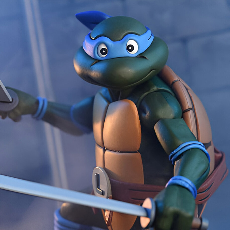 TORTUES NINJA Figurine Ultimate Cartoon VHS Leonardo Neca