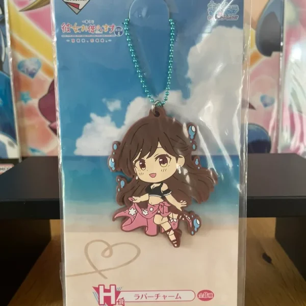Rent-A-Girlfriend – Porte-clés caoutchouc Chizuru Mizuhara Love Version Ichiban Kuji Manzokudo 4 Lot H 6,5 cm