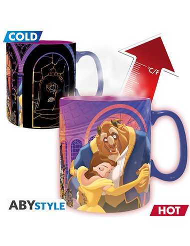 DISNEY - Taza termosensible - 460 ml - La Bella y la Bestia