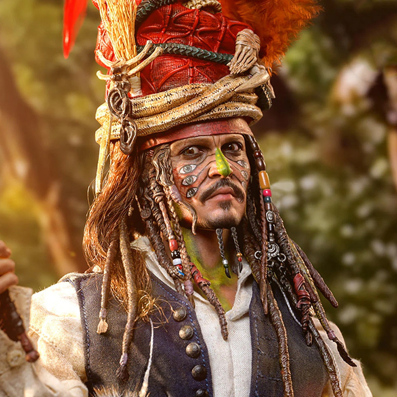 PIRATES DES CARAIBES Figurine DX Jack Sparrow Pelegostos Chief Hot Toys