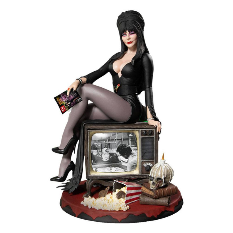 ELVIRA Mistress of the Dark Statue Static Six Mezco