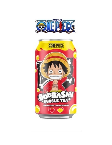 Bubble Tea EDICION ONE PIECE Sabor FRESA Y MELOCOTON RICO 340ml