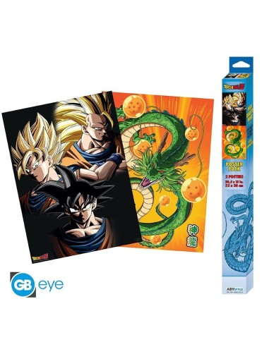 DRAGON BALL - Set 2 Chibi Posters - Goku & Shenron (52x38)